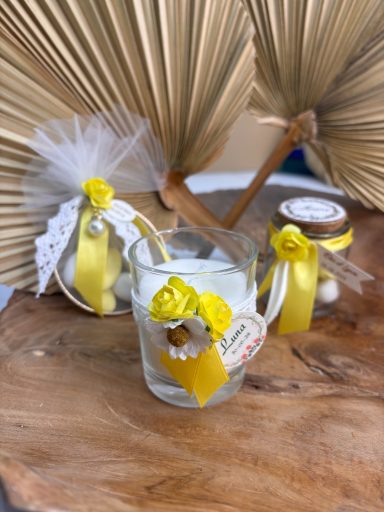 Bougie invités jaune