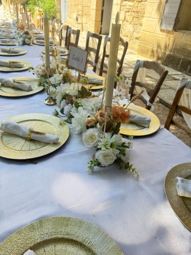 Table des mariés bohême chic