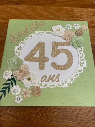 cazrte anniversaire verte