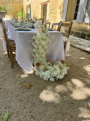 Table de cérémonie bohême chic