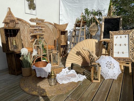 location divers élément bois mariage